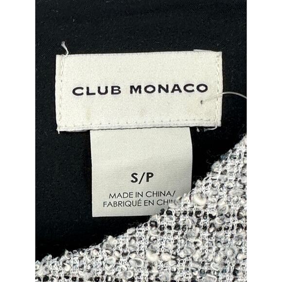 Club Monaco Textured Short Sleeve Dress Gray Crewneck Professional Workwear S - Picture 3 of 10